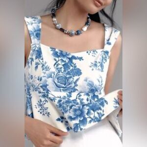 NWT Anthropologie/Maeve Loral Ruffle Tier Tank